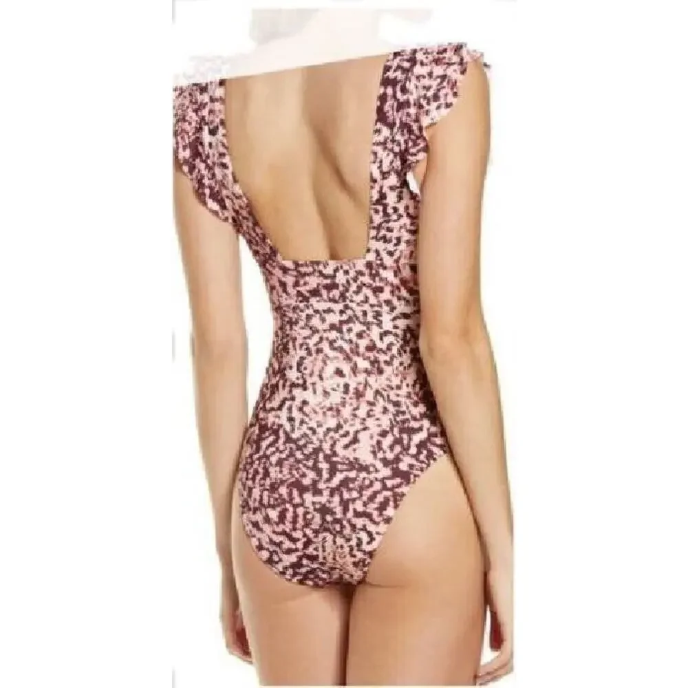 Chelsea28 Women's One-Piece Swimsuit in Pink Soft Sketch Texture Medium‎ $79